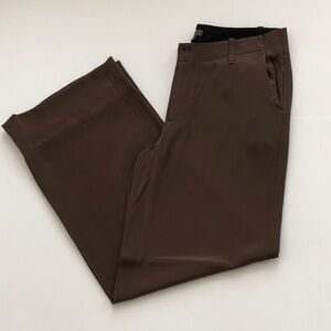 Vince Silk Olive Green Wide Leg Pants